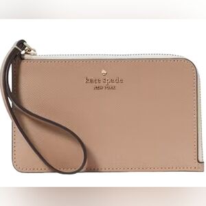 Kate Spade Women's Toasted Hazelnut MultiLucy Bicolor Small L Zip Wristlet